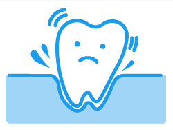 歯肉から血や膿が出たり歯がグラグラする